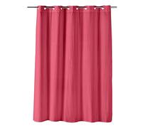 Douceur d'Intérieur, Tenda da doccia in microfibra con occhielli, 180 x 200 cm, colore: lampone