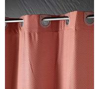 Douceur d'Intérieur, Tenda doccia con occhielli Clipsable (180 x 200 cm) Dotty Terracotta, Microfibra Goffrata