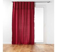 Douceur d'Intérieur TENDA PASSANTI NASCOS+VOLANTE 140 x 240 CM COTONE RICICLO UNITO MISTRALINE BORDEAUX