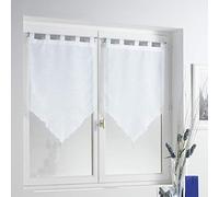 Douceur d'Intérieur, Tenda Pompon in poliestere, 2 pz., Bianco (weiß), 90 x 60 x 90 cm