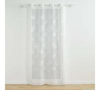 Douceur d'Intérieur, tenda trasparente con occhielli (140 x 240 cm) Berry, bianco, tulle sabbiato ricamato