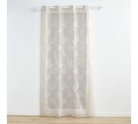 Douceur d'Intérieur, tenda trasparente con occhielli (140 x 240 cm) Berry, tortora, tulle sabbiato ricamato