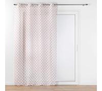 Douceur d'Intérieur, tenda trasparente con occhielli (140 x 240 cm) Lorea, marsala, tulle sabbiato stampato metallizzato