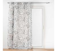Douceur d'Intérieur, tenda trasparente con occhielli (140 x 240 cm) Tilda, bianco, tulle sabbiato stampato