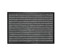 Douceur d'Intérieur Toscan Tappeto Rettangolare, 40 x 60 cm, Antipolvere e Raschietto, Nero e Grigio