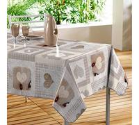 douceur d'Intérieur tovaglia “Cosy Coeur”, PVC, senza colore, 140 x 240 cm