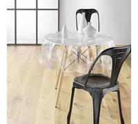 Douceur d'Intérieur, tovaglia cristallo rotonda (diametro 140 cm) Danela, bianco, PVC stampato 14/100E