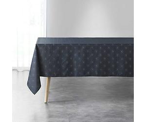 Douceur d'Intérieur Tovaglia rettangolare blu navy oro stelle 140 x 240 cm