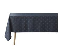 Douceur d'Intérieur Tovaglia rettangolare blu navy oro stelle 140 x 300 cm