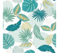 Douceur d'Intérieur, Tovaglia rotonda (Ø 160 cm) Plantania Blu, PVC Textilia