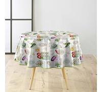 Douceur d'Intérieur, Tovaglia rotonda (Ø 160 cm) Vegetalia, PVC Stampato