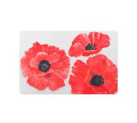 Douceur d'Intérieur, tovaglietta (28,5 x 44 cm) Red Flower, polipropilene trasparente