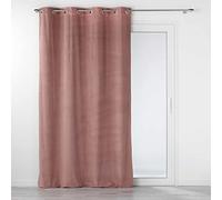 Douceur d'Intérieur Velouriane - Tenda con occhielli, in velluto, 140 x 260 cm, colore: Rosa