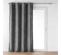 Douceur d'Intérieur Verra Tenda con Occhielli, 140 x 260 cm, Velluto Goffrato, Antracite