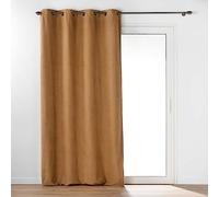 Douceur d'Intérieur Wooly Tenda con Occhielli, 140 x 240, Cammello, Tessuto Bouclè Tinta Unita