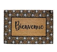 Douceur d'Intérieur. Coppia di tende dritte con passanti, 60 x 120 cm, velate, sabbiate, ricamate con piccoli fiori, colore: bianco/rosso.