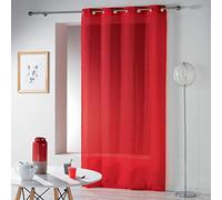Douceur d'interno, Tenda con Occhielli, 140 x 280 cm, in etamina Crash Telma Rosso
