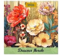 Douceur Florale (Calendario mural carré 2026 30 x 60 cm (ouvert)) Calendrier double avec une page pour vos prises de notes