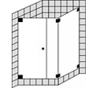 Douche d'angle SPRINZ Omega sur mesure avec porte battante ou porte avec paroi latérale avec paroi latérale, dimensions jusqu'à : 900x900x2000mm, O17.9CH, O17.9CH, Cabine doccia: Parti di montaggio: C
