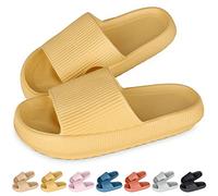 DOUCO Cozislides Pantofole da donna e da uomo, pantofole Cloudyzz, pantofole con nuvole accoglienti, pantofole da bagno in gomma antiscivolo con separatore aperto, perfette per l'estate e il giardino
