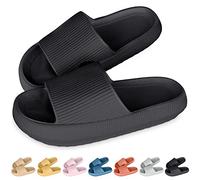 DOUCO Cozislides Pantofole da donna e da uomo, pantofole Cloudyzz, pantofole con nuvole accoglienti, pantofole da bagno in gomma antiscivolo con separatore aperto, perfette per l'estate e il giardino