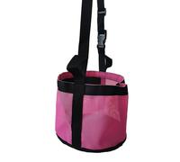 DOUDINGMAO Borsa per l'alimentazione del cavallo con la cinghia del collo Secchio del supporto del fieno per il rimorchio del cavallo Secchio di alimentazione del cavallo Sacchetto di fieno Sacchetto