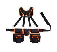 DOUDINGMAO Cintura per attrezzi da falegname regolabile resistente con tasche multiple e bretelle rinforzate per lavori di costruzione