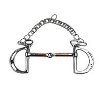 DOUDINGMAO Comodo morso per cavalli in acciaio inox con doppia catena bocchini per cavalieri professionisti e istruttori ad alta resistenza bocchini equestri