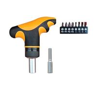 DOUDINGMAO Set di cacciaviti ergonomici con impugnatura a T e cricchetto da 1/4", semplice da usare, multifunzione