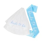 DOUDINGMAO Sofisticate fasce da sposa decorazioni per il trucco retrò per feste di addio al nubilato e veli da sposa e copricapo, Tuta blu., Taglia unica
