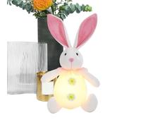 Doudou Coniglio Luminoso - Peluche illuminante con suoni rilassanti, per creare un'atmosfera tranquilla nella cameretta dei bambini, funzione notturna e materiali morbidi al facili