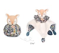 Doudou et Compagnie - Doudou Boule Faon - Peluche 3 in 1: Doudou, peluche, palla di risveglio - 25 cm - Collezione Les petits Futés - Dolce per le coccole - Idea regalo nascita - DC3930