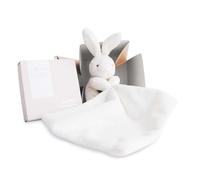 Doudou Et Compagnie 10 Cm Coniglio Naturale E Asciugamano Con Scatola Regalo