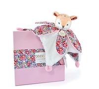 Doudou et Compagnie - BOH'AIME - Doudou Faon Bianco con petali - Scatola regalo - 27 cm - Idea regalo per la nascita di ragazza e ragazzo - Garanzia Doudou perso - DC4021