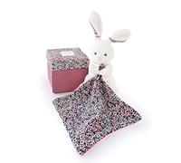 Doudou et Compagnie - BOH'AIME - Pantino coniglio con Doudou - Scatola a forma di fiore - Rosa - Idea regalo per la nascita di ragazza e ragazzo - Garanzia Doudou perso - DC4020