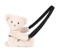 DOUDOU ET COMPAGNIE - Borsa Doudou Orso Avorio 30 cm - Borsa morbida da indossare a tracolla - Compagno alla moda e confortante - Idea regalo originale - DC4378