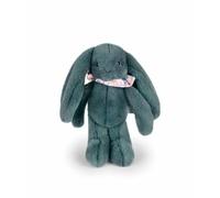 Doudou et Compagnie - Coniglio Fleurette Eucalipto 25 cm - Peluche Bambino ultra morbido con sciarpa floreale - Doudou Nascita Mista - Colore Verde Scuro Elegante - Regalo Nascita - DC4300