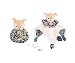 Doudou et Compagnie - Doudou Boule Faon - Peluche 3 in 1: Doudou, peluche, palla di risveglio - 25 cm - Collezione Les petits Futés - Dolce per le coccole - Idea regalo nascita - DC3930