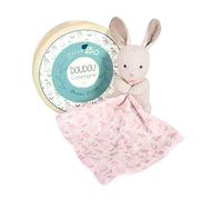 Coniglietto di peluche con coperta rosa in cotone biologico