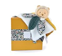 Doudou et Compagnie - Doudou Leone giallo con petali - Scatola regalo - 27 cm - Collezione Boh'aime - Idea regalo per la nascita di ragazza e ragazzo - Garanzia Doudou perso - DC4025