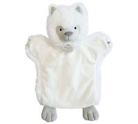 Doudou marionetta lupo bianco 25 cm