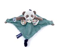 Doudou et Compagnie - Les Petits Futés - DOUDOU con burattino da dito Panda- Nero - 30 cm - Regalo nascita - DC4056