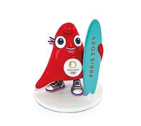Doudou et Compagnie- Fhyrge Mascotte Giochi Olimpici e Paralimpici-Statuetta Posa Surf, Colore Rosso, 13, JO2509