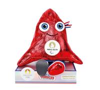 Doudou et Compagnie- Fryge Mascotte Peluche Paralimpico Edizione Limitata e numerata, Colore Rosso, 29 cm, jo2429