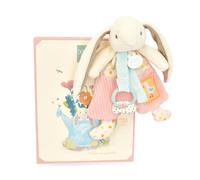 Doudou et Compagnie - Lapin CIBOULETTA - Doudou Coniglio - Cravatta per Ciuccio - Rosa - Attacco per Ciuccio per Bambini Fin dalla Nascita - 19 cm - Idea Regalo con Confezione Regalo da Regalare -