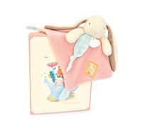 Doudou et Compagnie - LAPIN CIBOULETTA - Doudou Coniglio piatto - Rosa - 27 cm - Per bambini fin dalla nascita - Con scatola regalo da regalare - Idea regalo - Garanzia Doudou Perso - DC4207