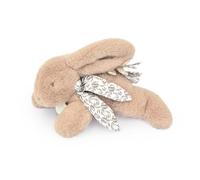 Doudou et Compagnie - LAPIN DOUDOU - Peluche Doudou coniglio vestita con sciarpa in lino - Beige Sabbia - 29 cm - Per bambini dalla nascita - Garanzia Doudou Perso - Con scatola regalo - DC4144