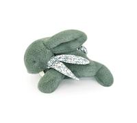 Doudou et Compagnie - LAPIN DOUDOU - Peluche Doudou coniglio vestita con una sciarpa di lino - verde salvia - 29 cm - Per bambini fin dalla nascita - Garanzia Doudou Perso - Con scatola regalo