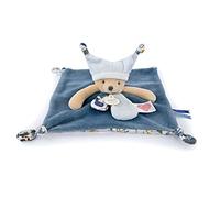 Doudou et Compagnie - Les petits Futés - Doudou orso blu 3 storie- blu - 25 cm - Regalo nascita - DC4059