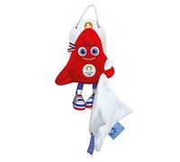 Doudou et Compagnie- Licence Jo Paris 2024 Mascotte Giochi Olimpici e Paralimpici-Pantin con Doudou, Colore Rosso, 17,5 cm, JO2421